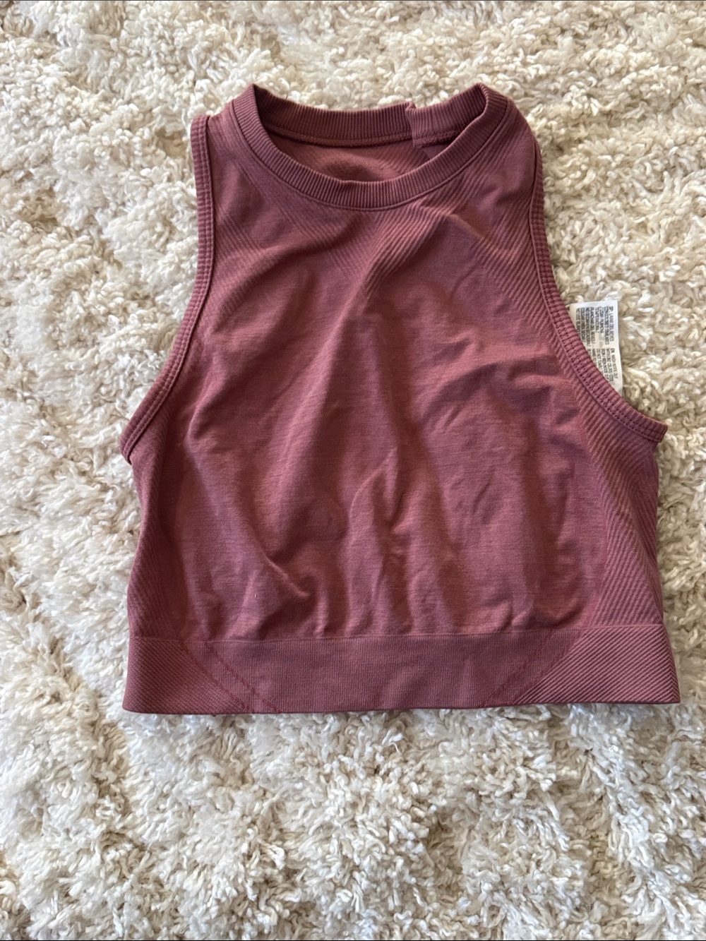 Alphalete Ribbed Crop Tank - Mauve